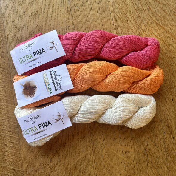 Sunset Carnival Colors: Honeysuckle (3802), Papaya (3829), Natural (3738)