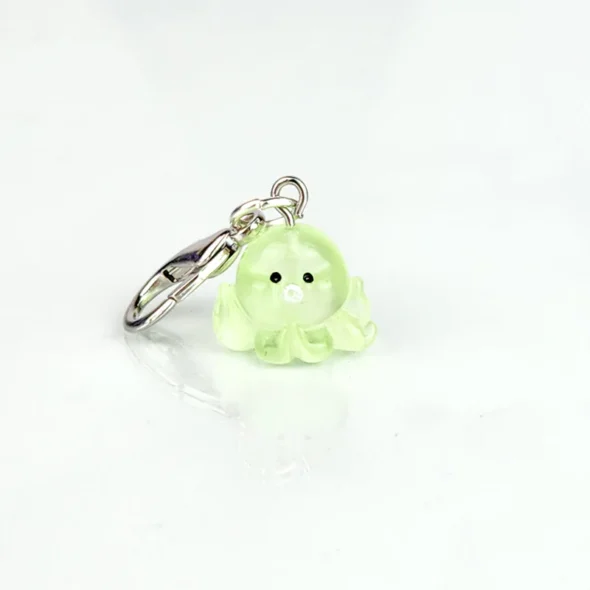 Happy Octopus Removable Stitch Marker - Green
