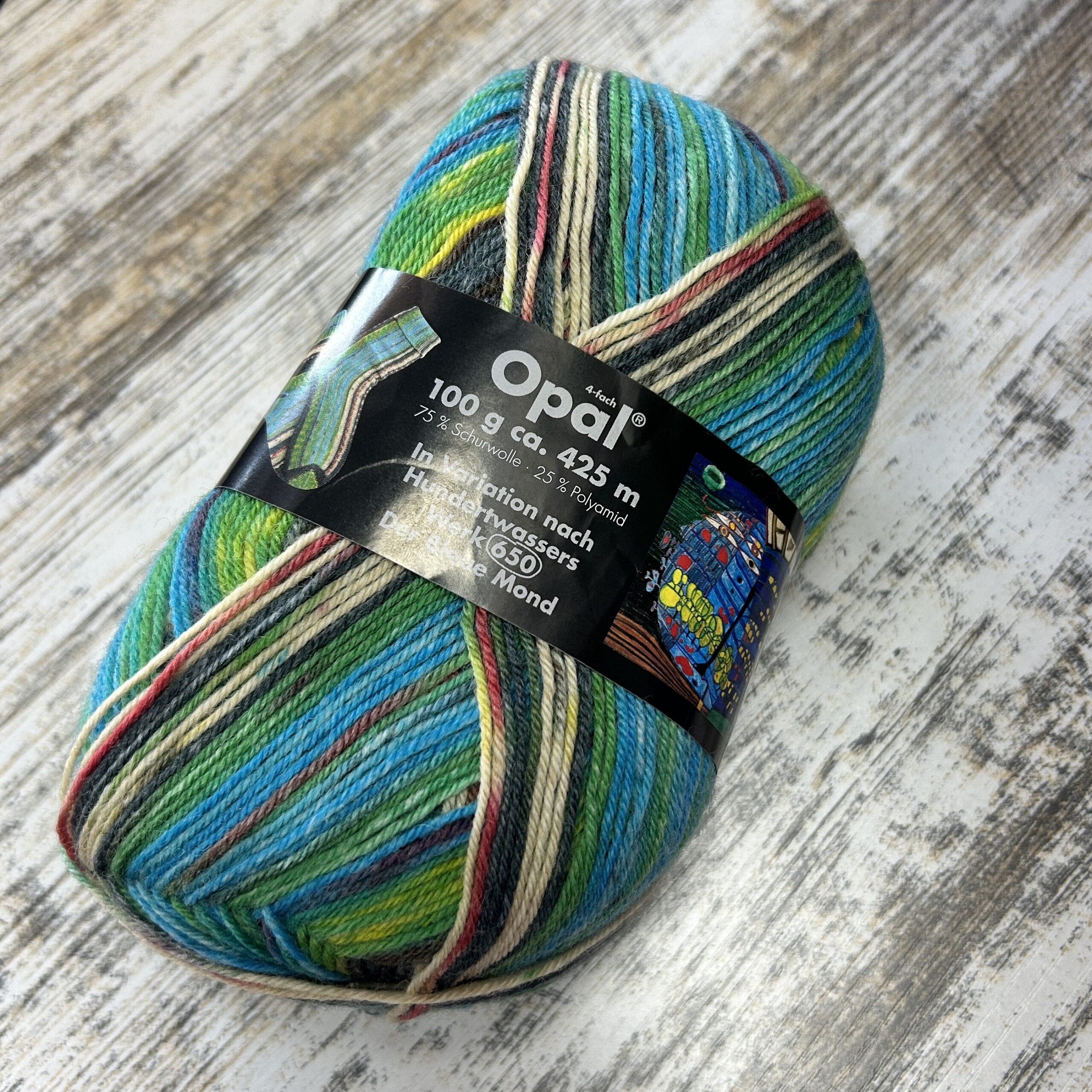 Opal Sock Hundertwasser - der blaue Mond
