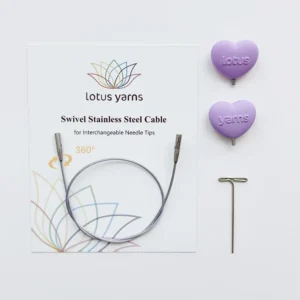 Lotus Yarns Swivel Stainless Steel Cable for Interchangeable Needle Tips - 9" (23cm)