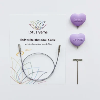 Lotus Yarns Swivel Stainless Steel Cable for Interchangeable Needle Tips - 9" (23cm)