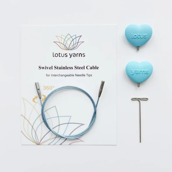 Lotus Yarns Swivel Stainless Steel Cable for Interchangeable Needle Tips - 14" (35cm)