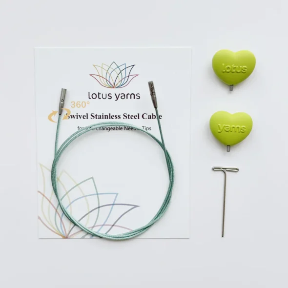 Lotus Yarns Swivel Stainless Steel Cable for Interchangeable Needle Tips - 22" (55cm)