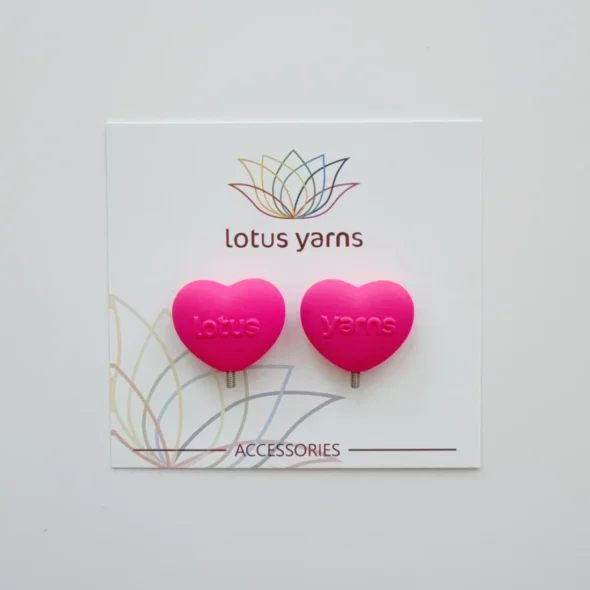 Lotus Yarns Interchangeable Needle End Caps – Set of 2 - Pink