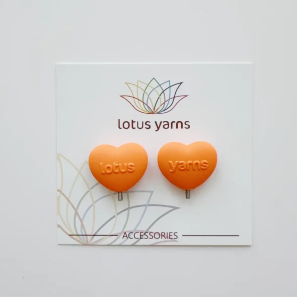 Lotus Yarns Interchangeable Needle End Caps – Set of 2 - Orange