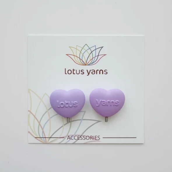 Lotus Yarns Interchangeable Needle End Caps – Set of 2 - Purple