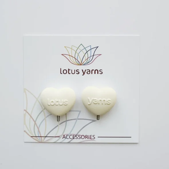 Lotus Yarns Interchangeable Needle End Caps – Set of 2 - White