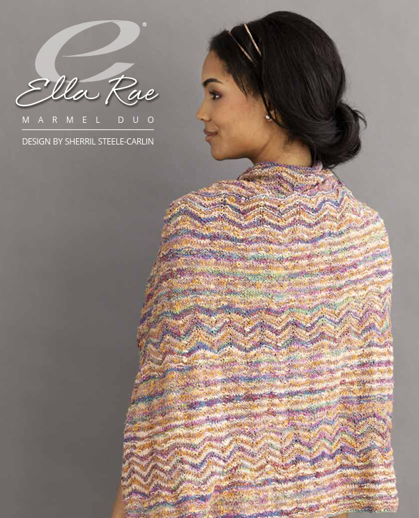 Gentle Waves Knitting Pattern for Ella Rae Marmel Duo