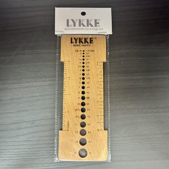 LYKKE Beech Wood Needle & Hook Sizer + Gauge Tool