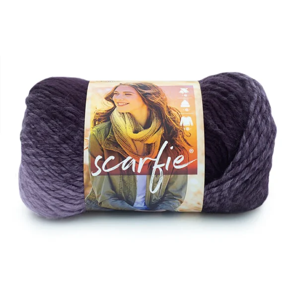 Lion Brand Scarfie - Eggplant/Liilac