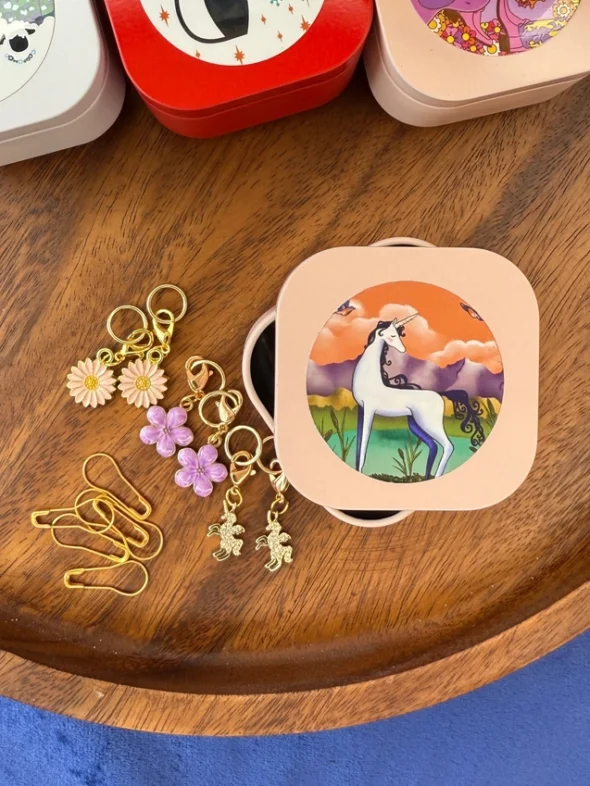 Lemonwood Monarchana Stitch Markers