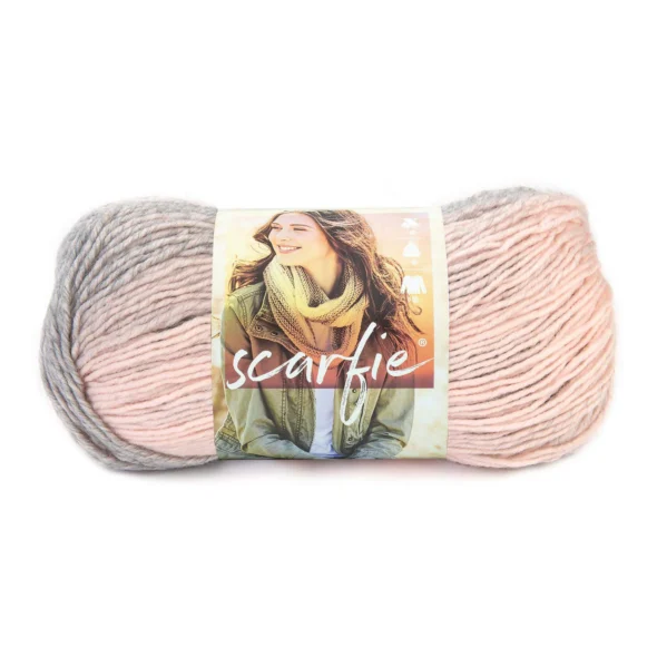 Lion Brand Scarfie - Pink/Silver