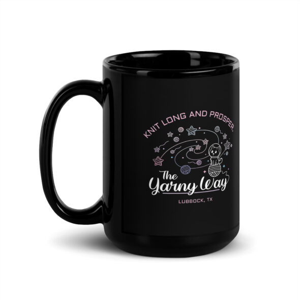 Knit Long and Prosper – Black Coffee Mug for Knitters - Image 6